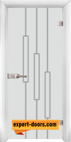 Стъклена интериорна врата Sand G 14-10, каса бяла