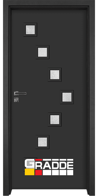 Интериорна врата серия Граде, модел Zwinger, цвят Антрацит Мат