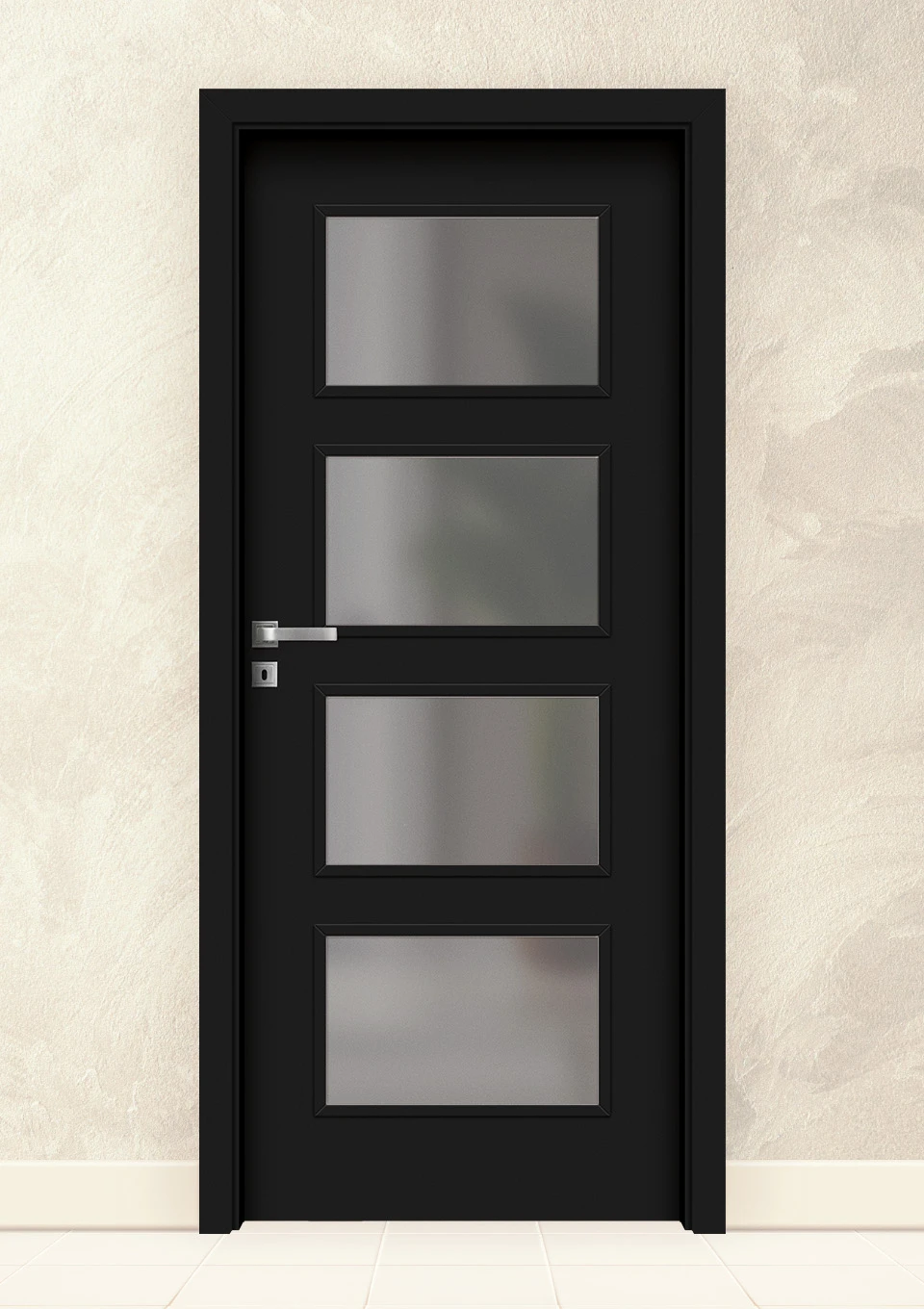 Интериорна врата Invado Merano модел 5, Pure Black